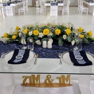 La Louise Wedding decor blue